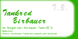 tankred birbauer business card